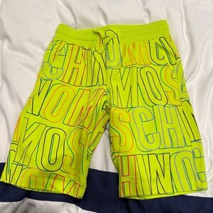 Moschino Bright Yellow Graphic Shorts